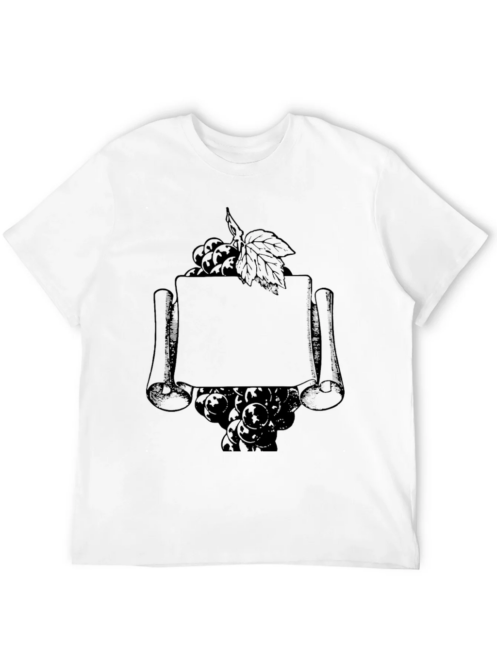 Vintage Grape Scroll Mens Black T-Shirt product image 11