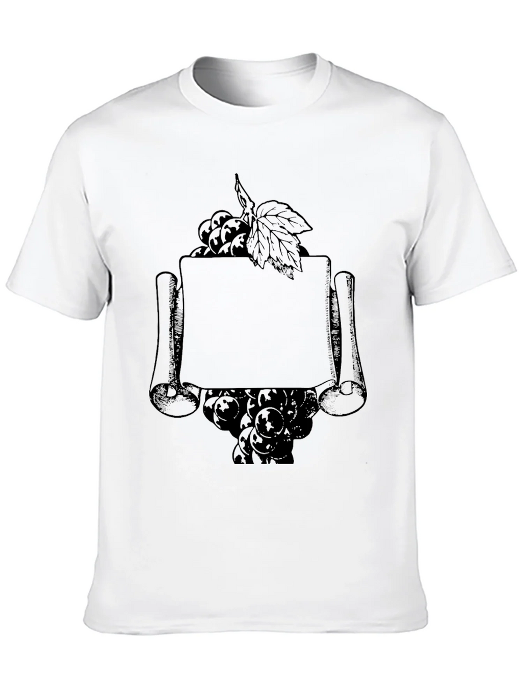Vintage Grape Scroll Mens Black T-Shirt product image 9