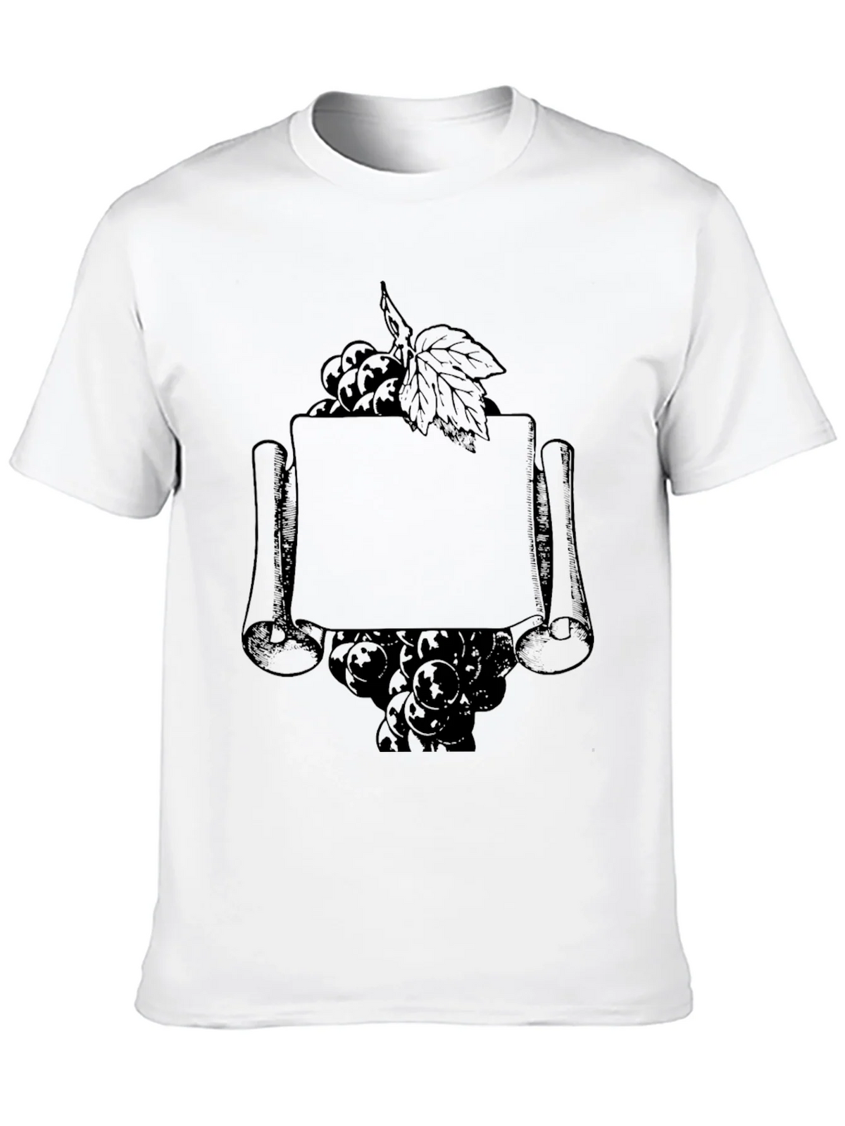 Vintage Grape Scroll Mens Black T-Shirt product image 9
