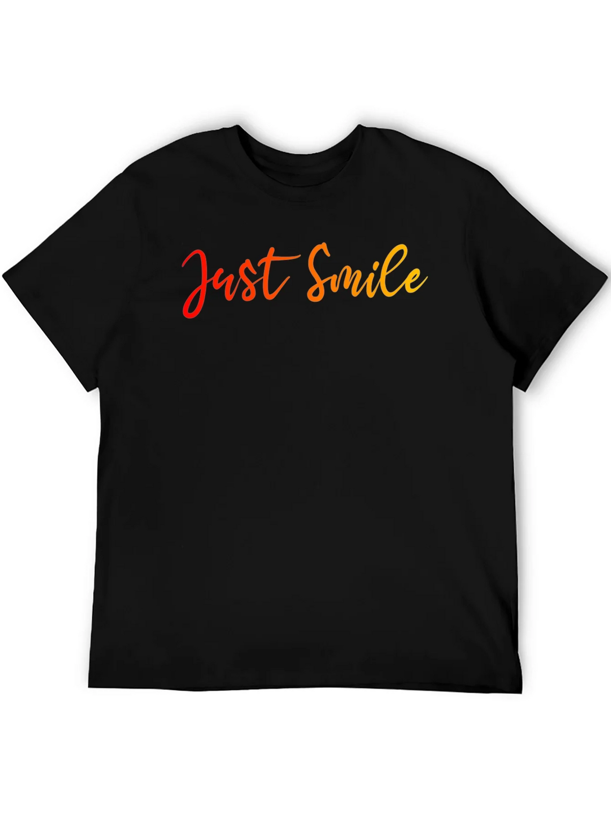 Just Smile Graphic Tee - Stylish & Comfortable Black T-Shirt product image 3