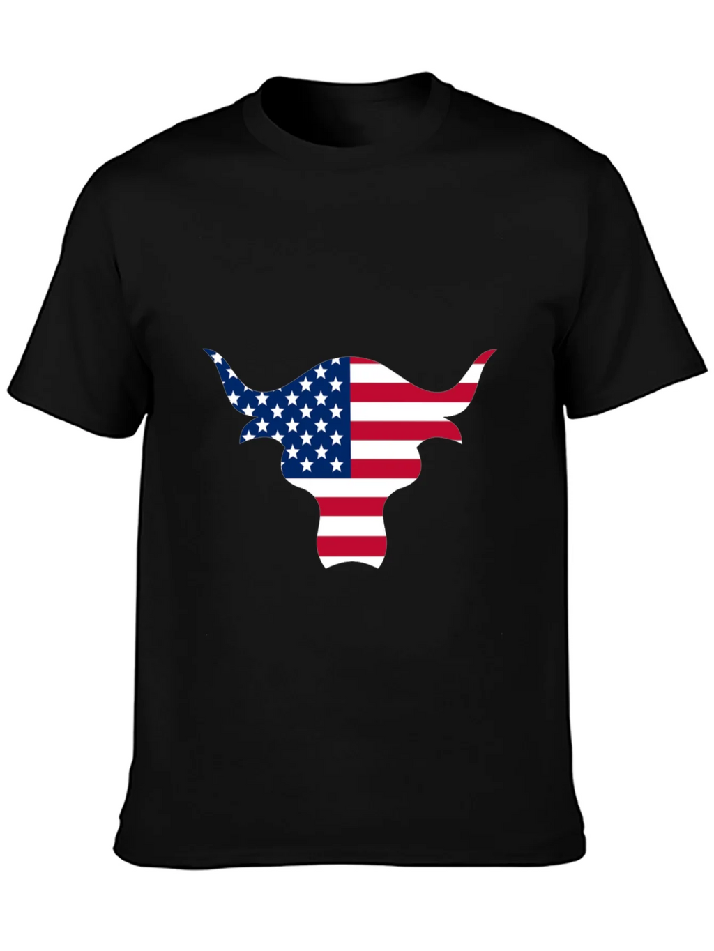 American Flag Bull Graphic Black Tee product image 3