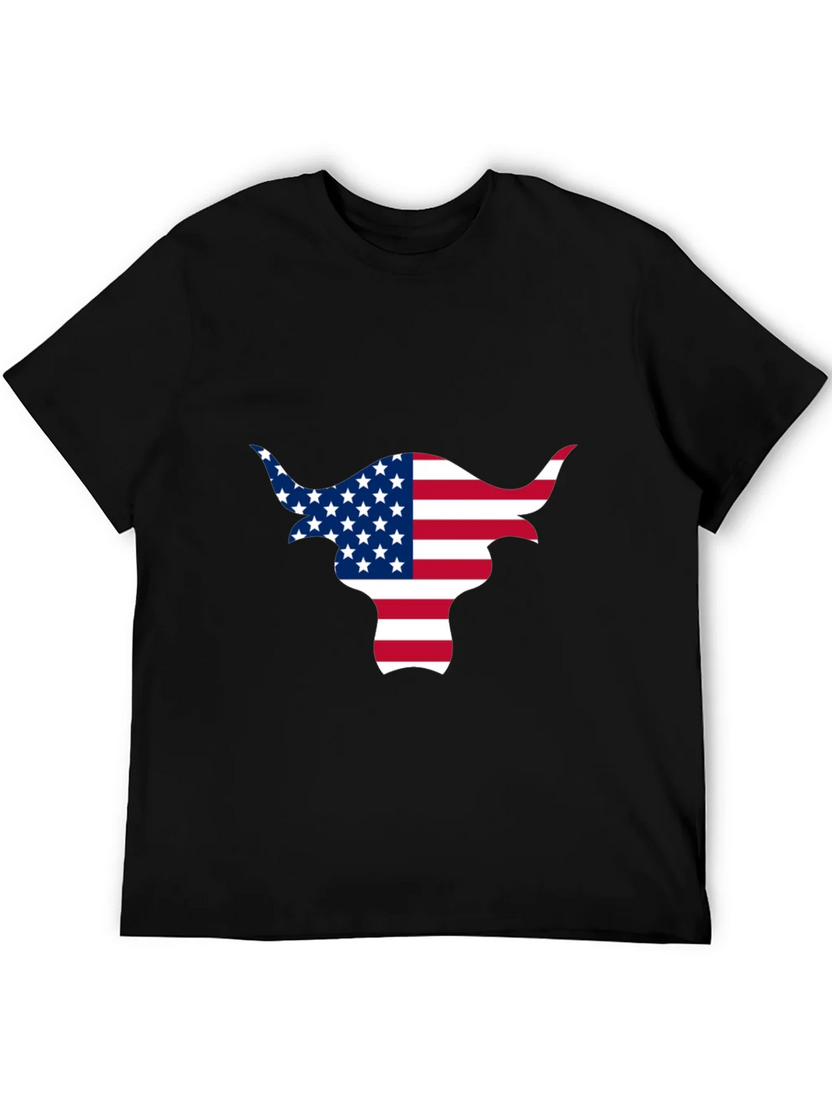 American Flag Bull Graphic Black Tee product image 5