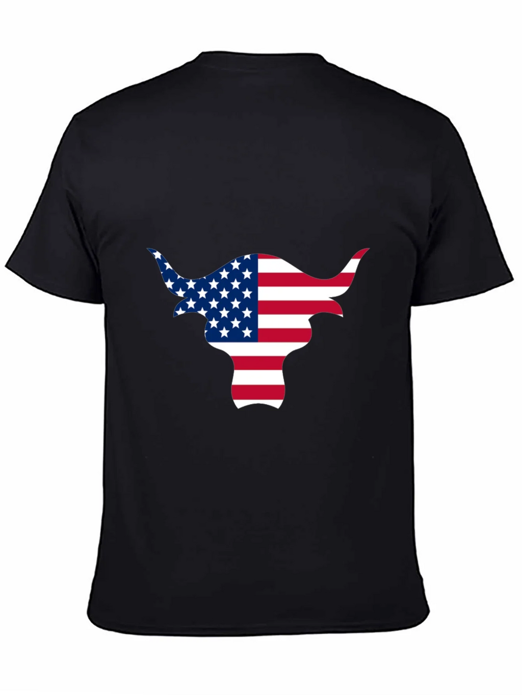 American Flag Bull Graphic Black Tee product image 4