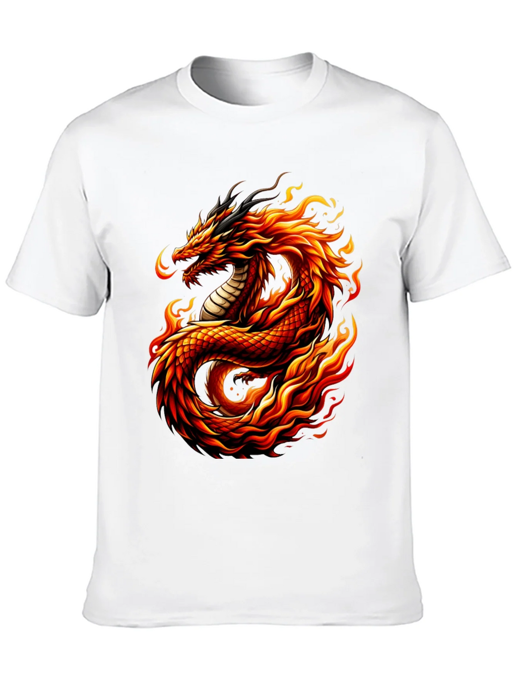 Fiery Dragon Graphic Tee - Mens Black T-Shirt product image 9
