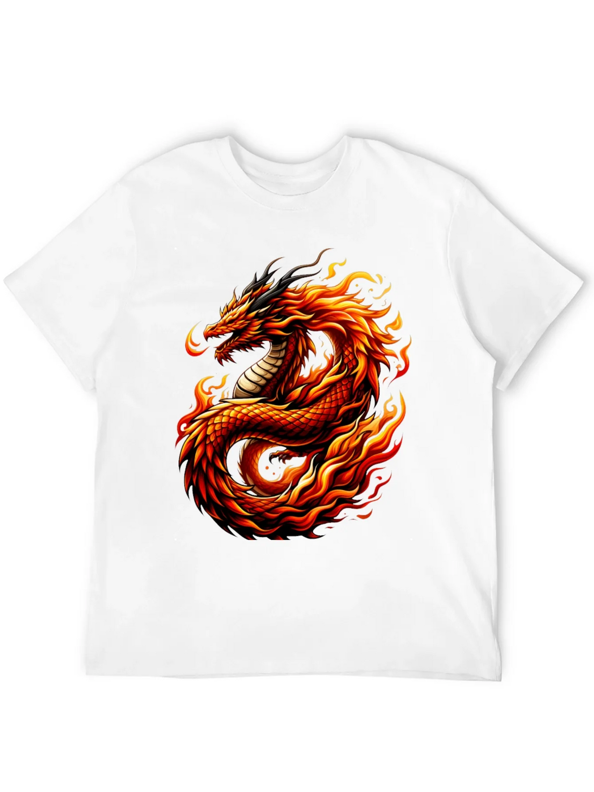 Fiery Dragon Graphic Tee - Mens Black T-Shirt product image 11