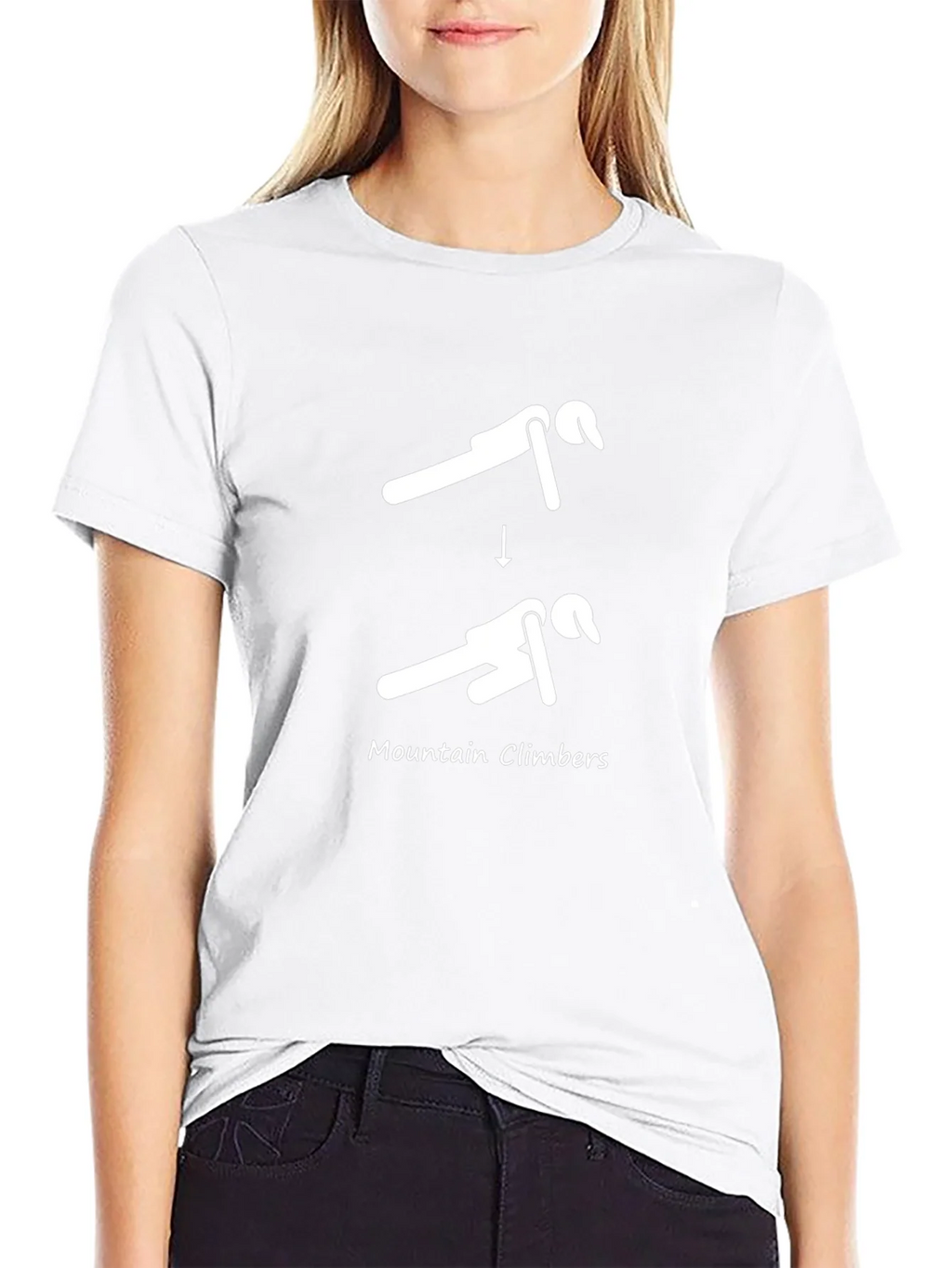 Mountain Climbers Exercise Black T-Shirt product image 8