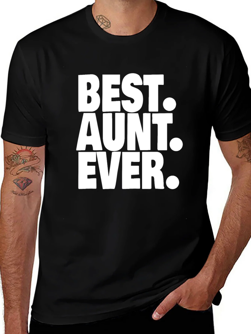 Best Aunt Ever Black T-Shirt product image 1
