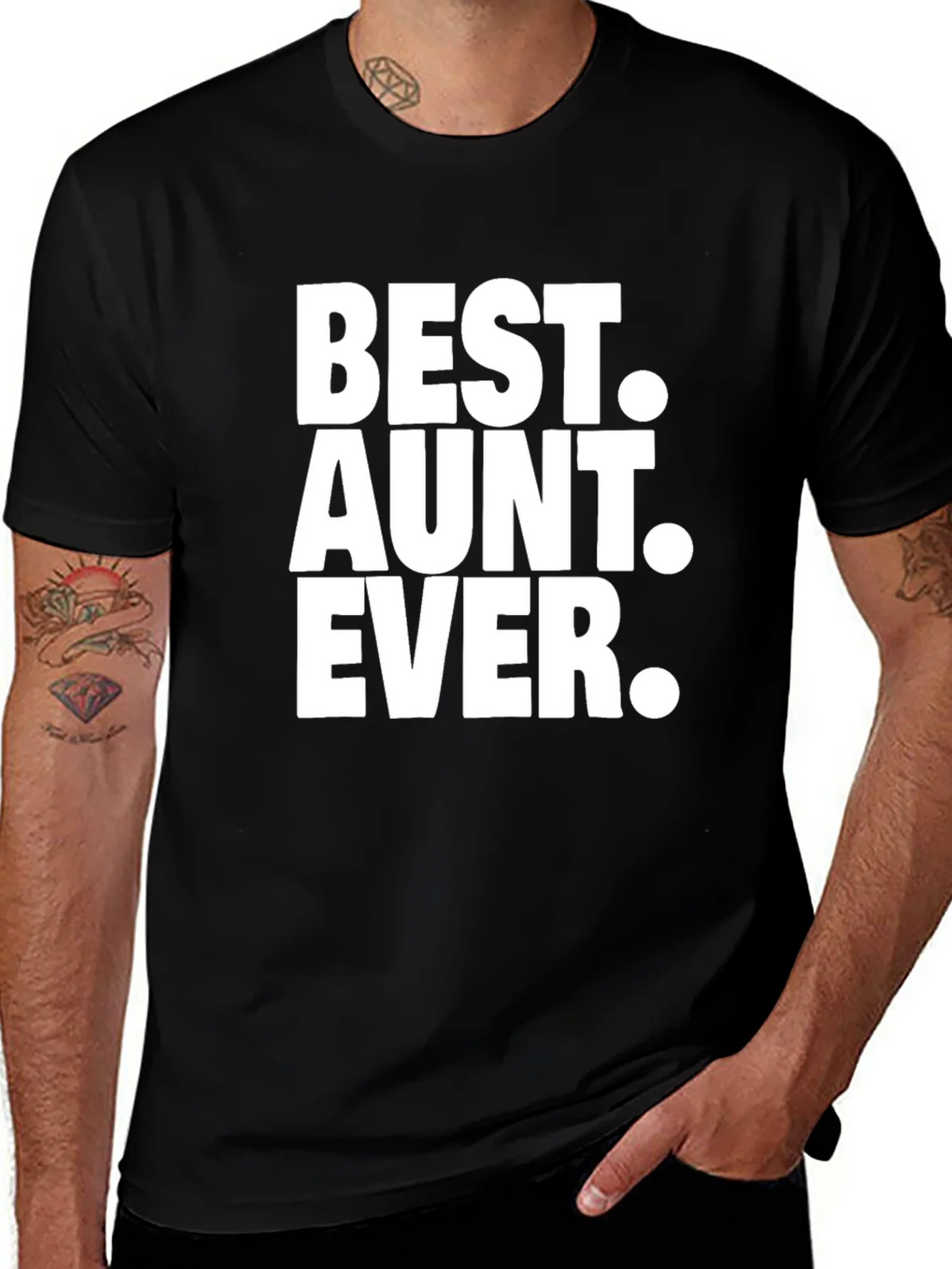 Best Aunt Ever Black T-Shirt product image 1