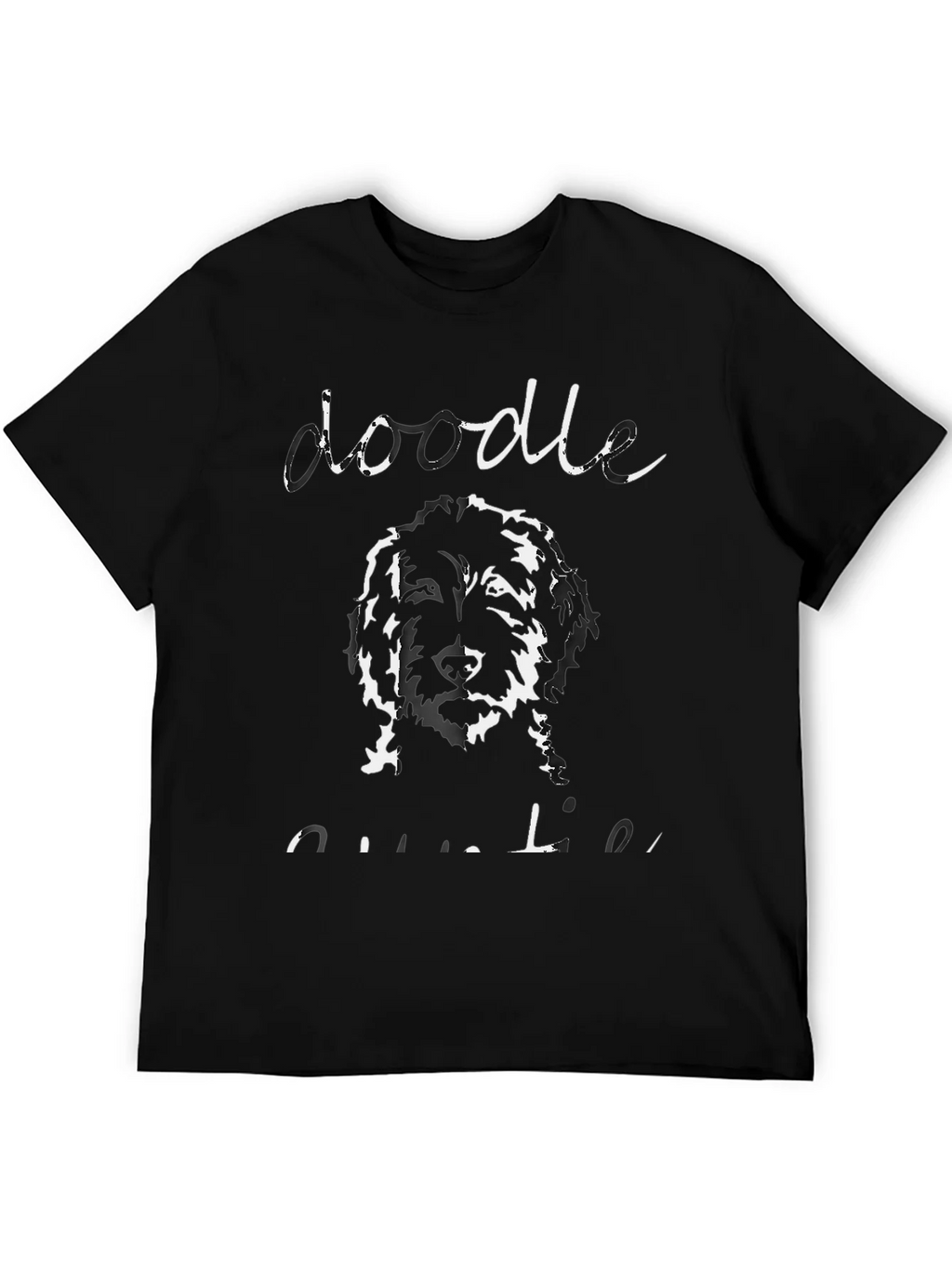 Doodle Outline T-Shirt - Unisex Black Tee product image 5