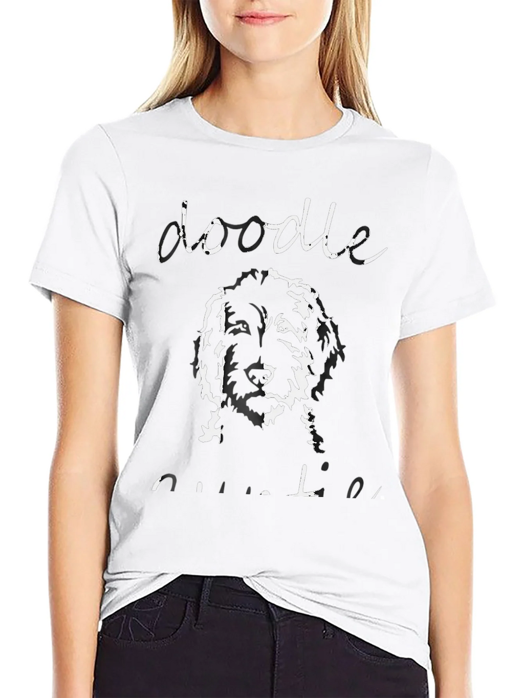 Doodle Outline T-Shirt - Unisex Black Tee product image 8