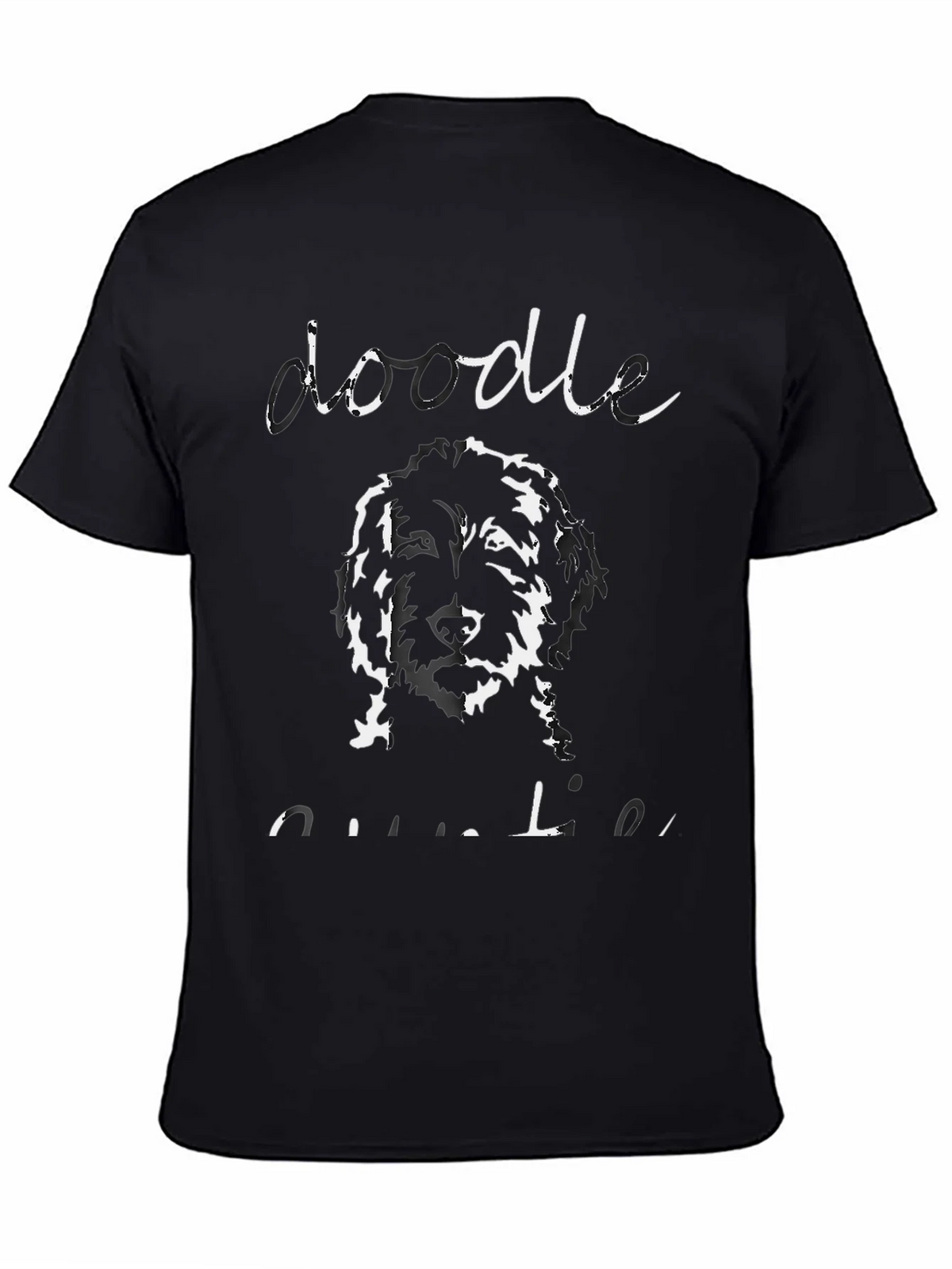 Doodle Outline T-Shirt - Unisex Black Tee product image 4
