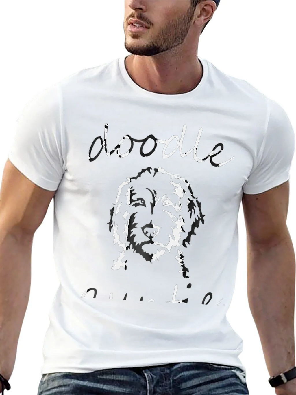 Doodle Outline T-Shirt - Unisex Black Tee product image 12