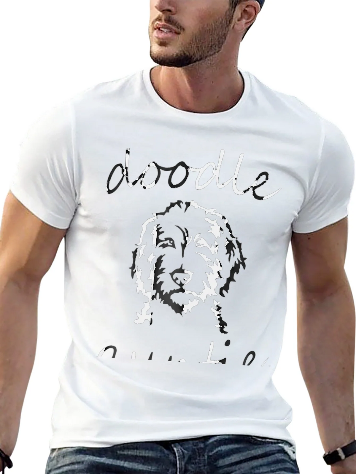 Doodle Outline T-Shirt - Unisex Black Tee product image 12