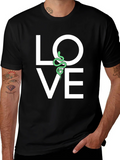 Love Snake Graphic Tee - Black Cotton T-Shirt product image 1