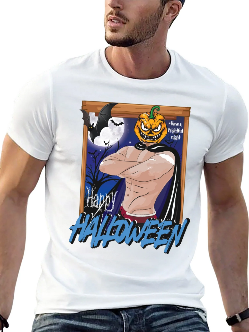 Happy Halloween Pumpkin Man T-Shirt product image 12