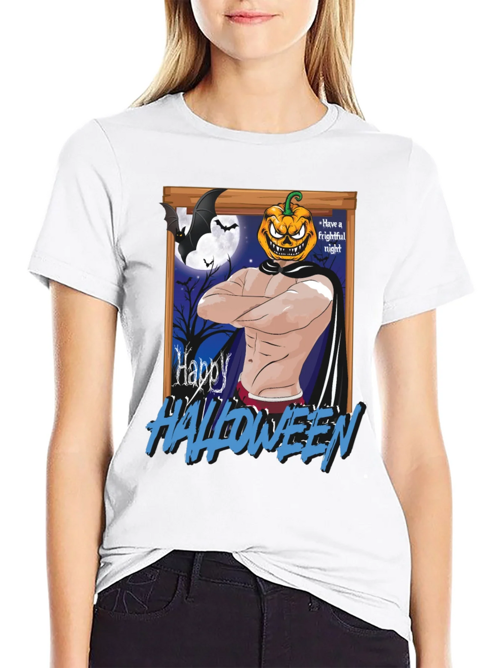 Happy Halloween Pumpkin Man T-Shirt product image 8