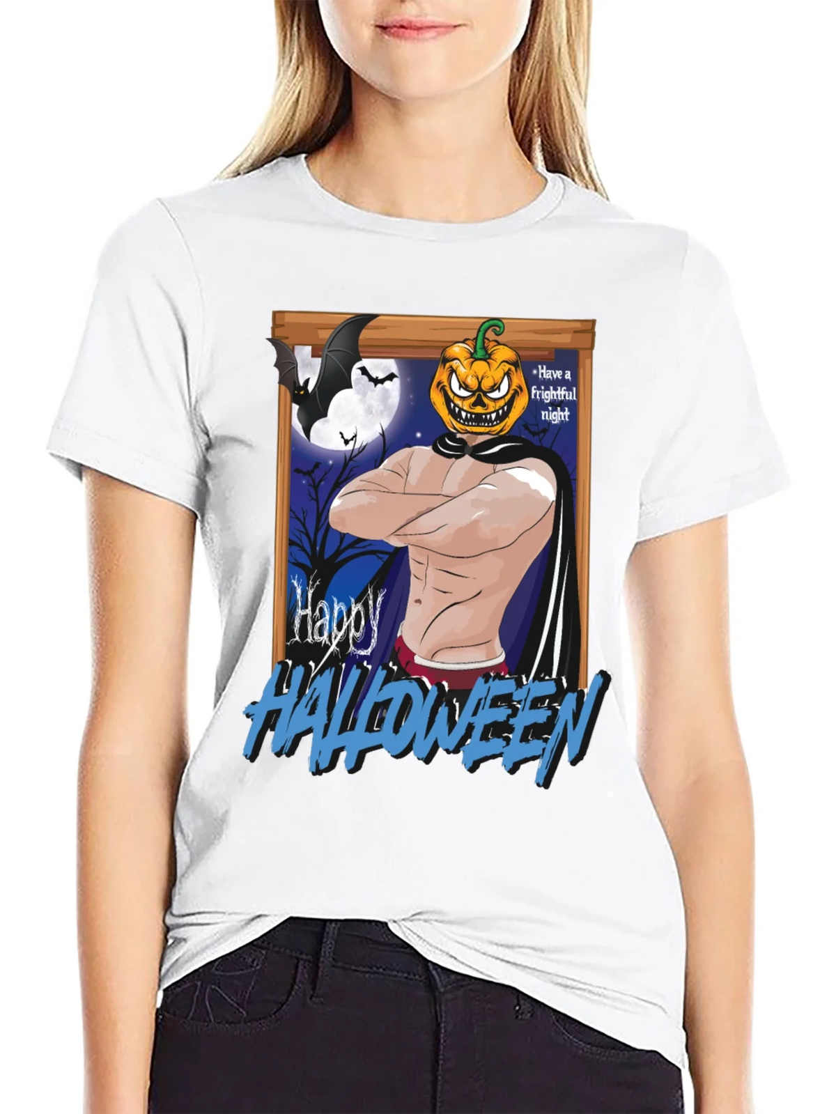 Happy Halloween Pumpkin Man T-Shirt product image 8