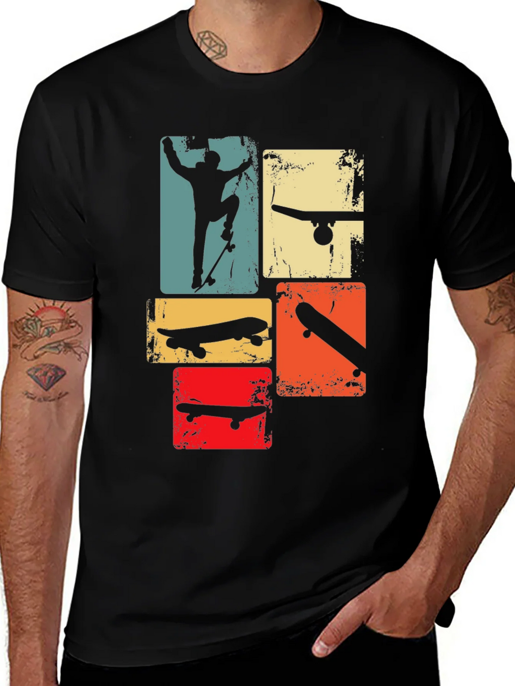Retro Skateboard Graphic Tee product image 1