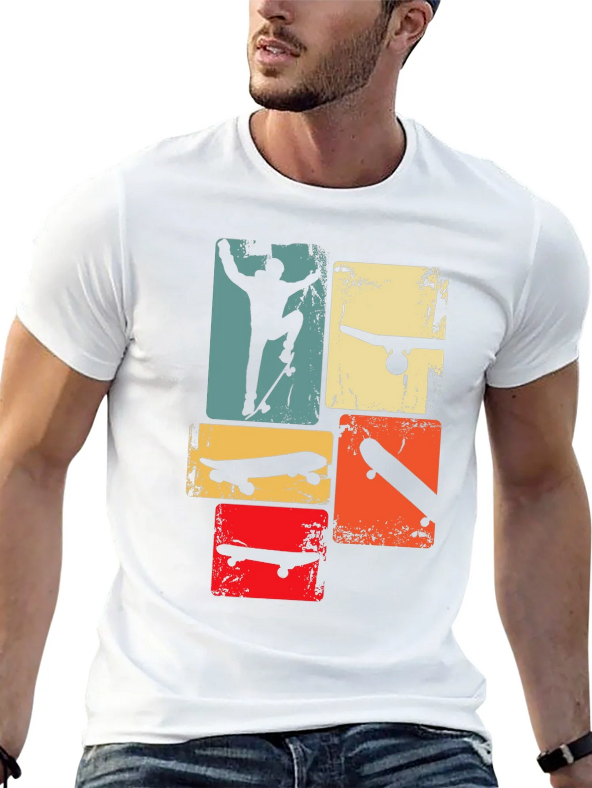 Retro Skateboard Graphic Tee product image 6