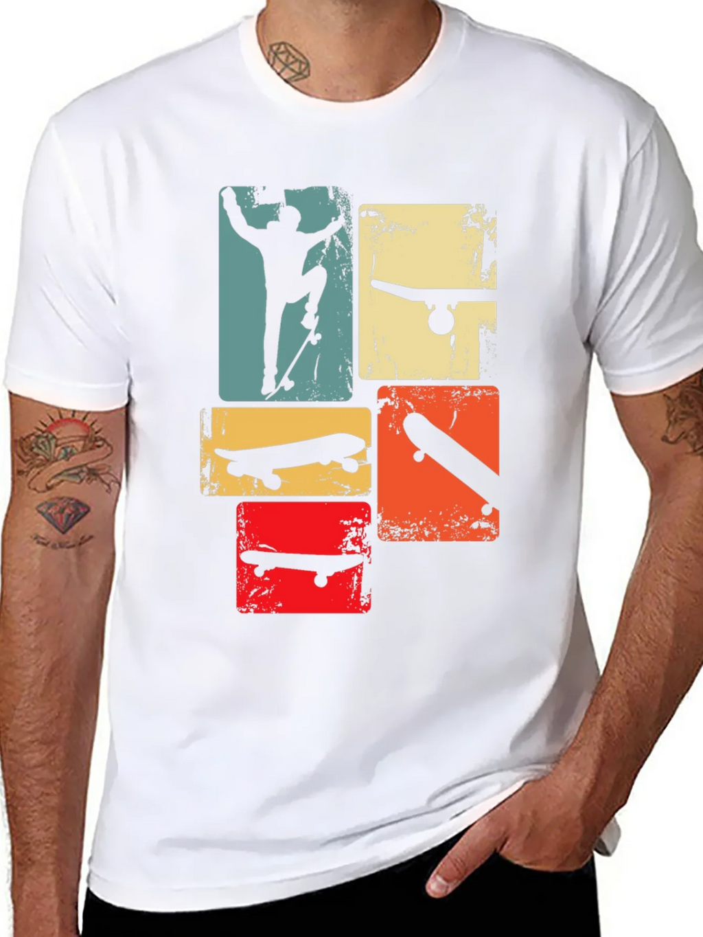 Retro Skateboard Graphic Tee product image 3