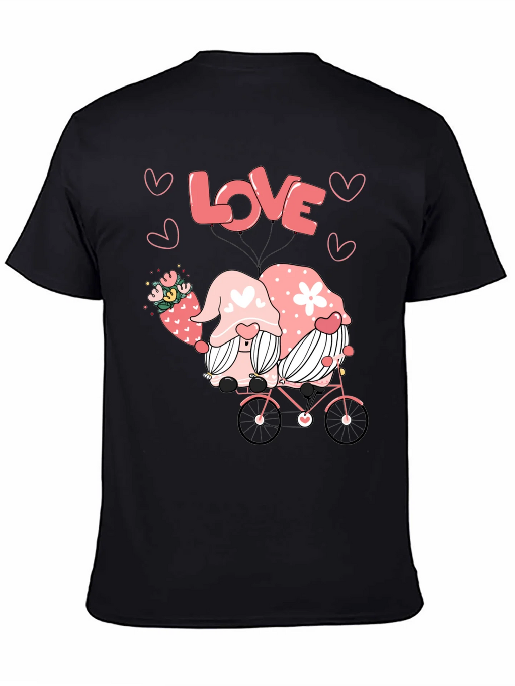 Love Gnomes on Bike Graphic Tee product image 4