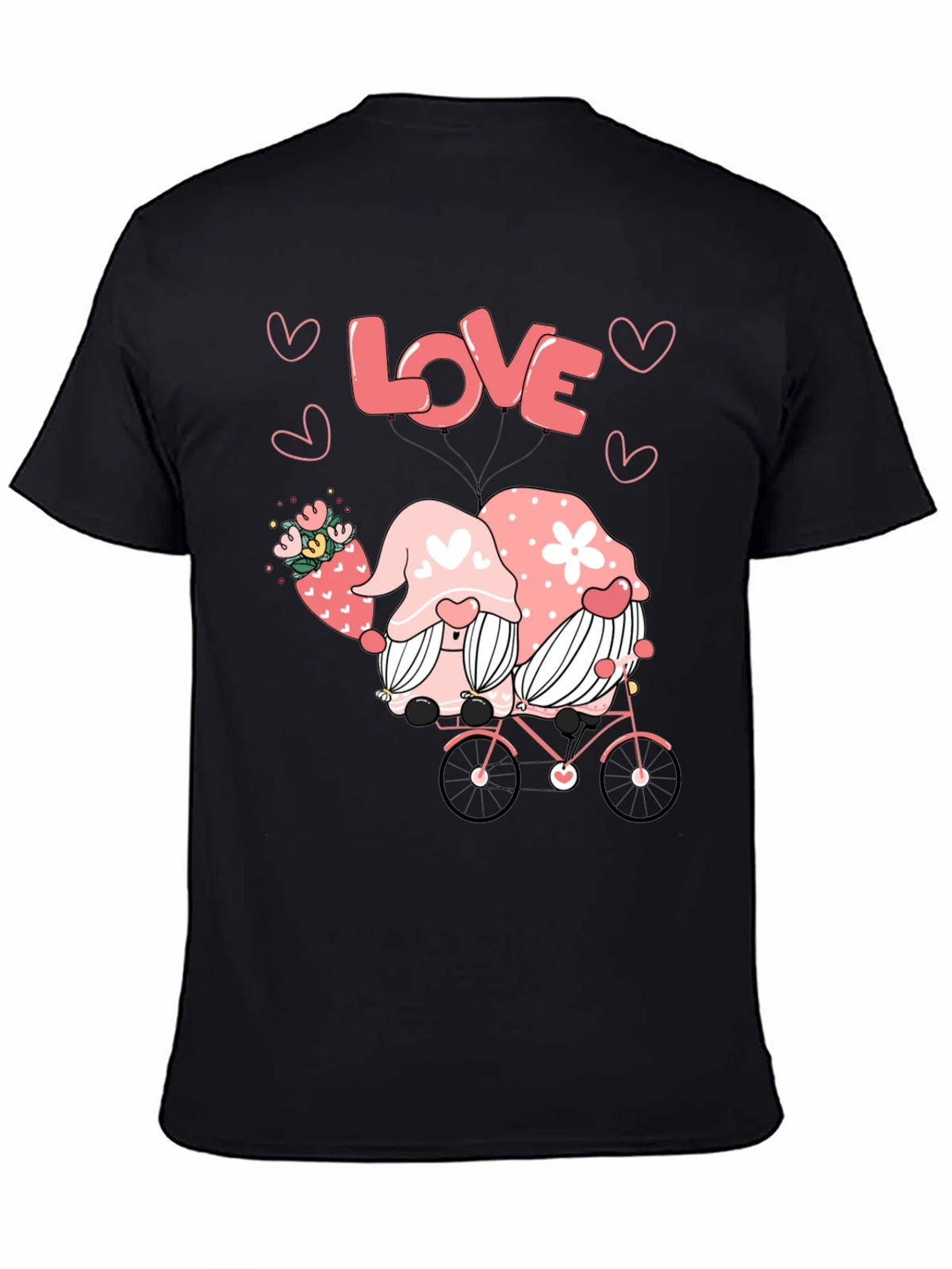 Love Gnomes on Bike Graphic Tee product image 4