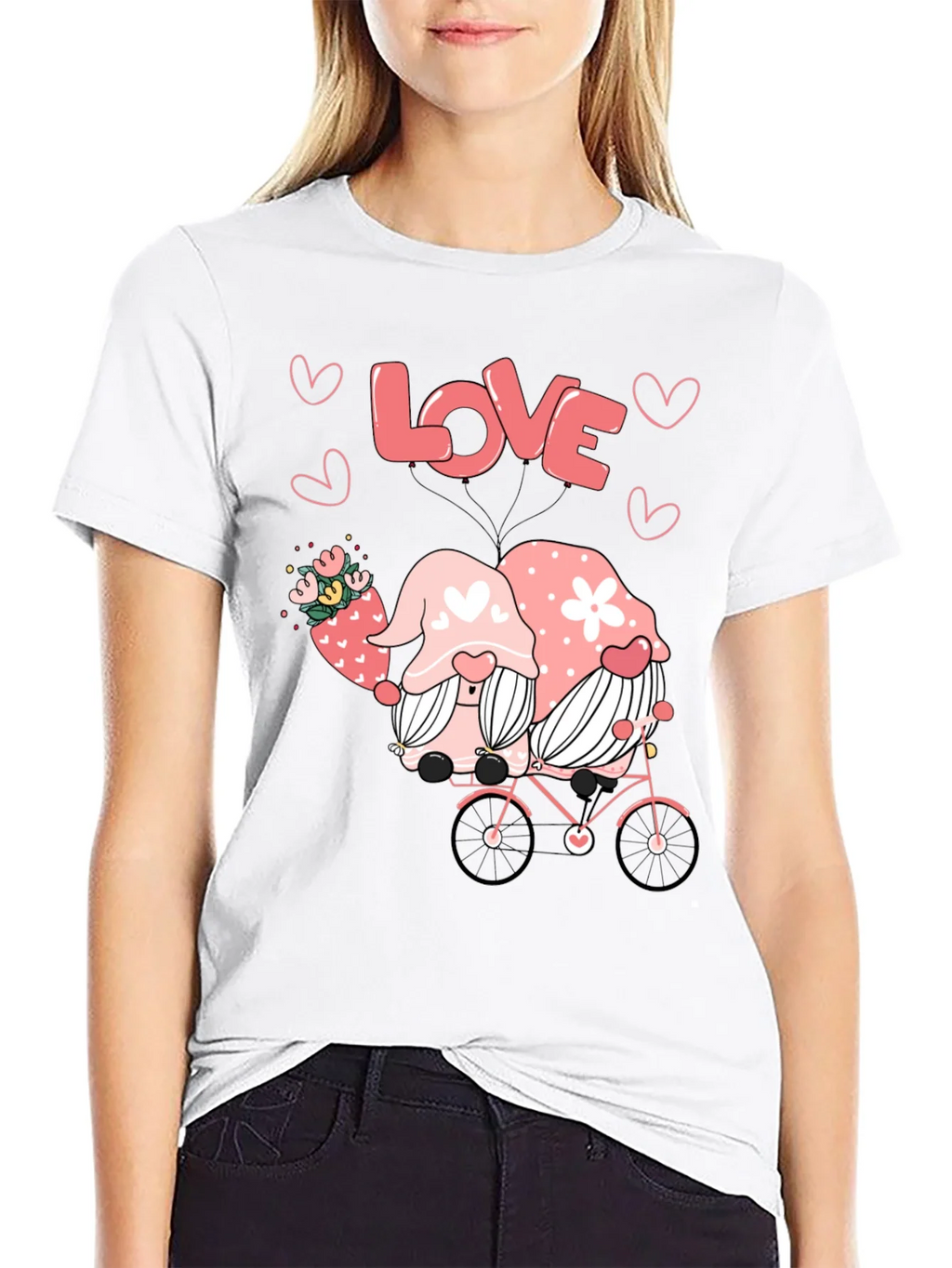 Love Gnomes on Bike Graphic Tee product image 6