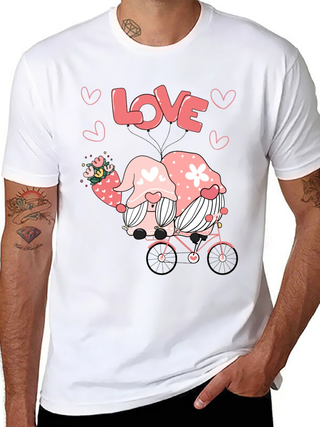 Love Gnomes on Bike Graphic Tee product image 5