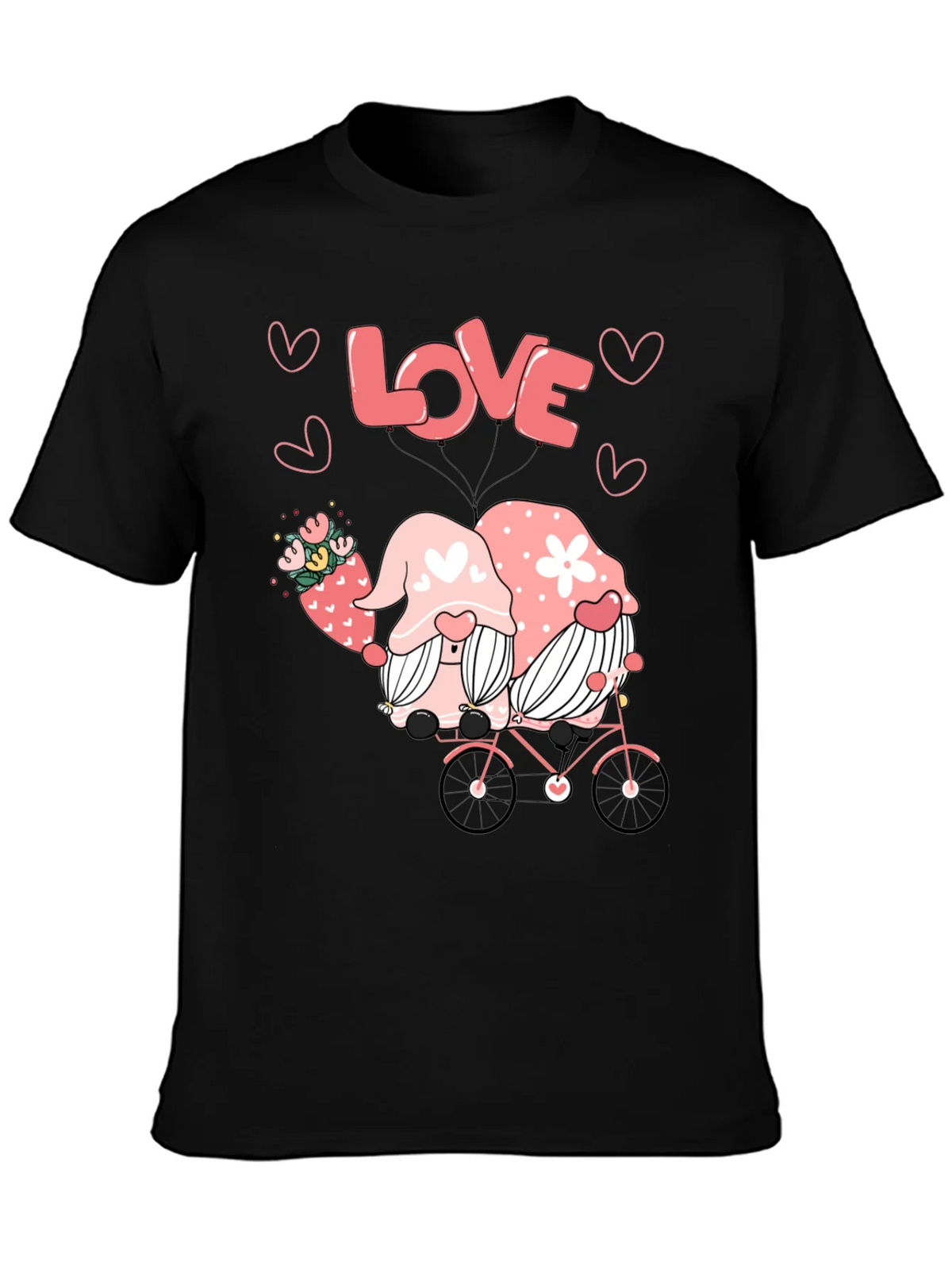 Love Gnomes on Bike Graphic Tee product image 3
