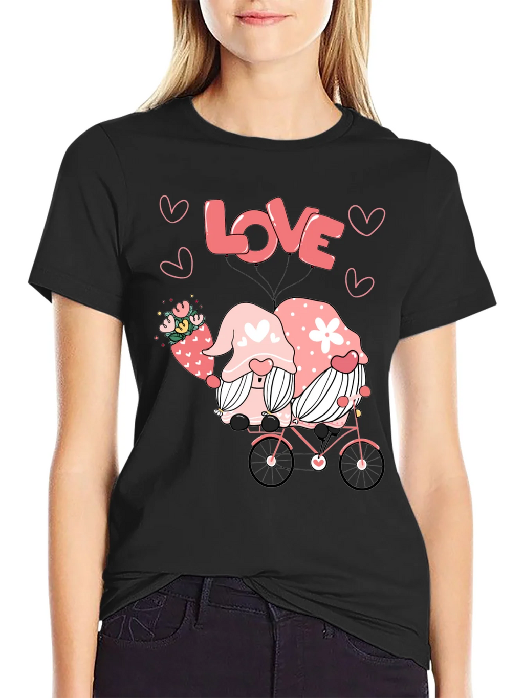 Love Gnomes on Bike Graphic Tee product image 2