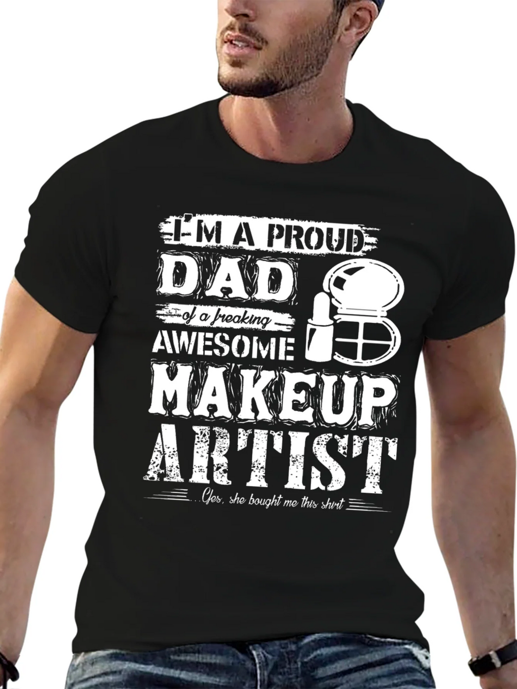 Proud Makeup Artist Dad T-Shirt - Gift for Fathers Day product image 6