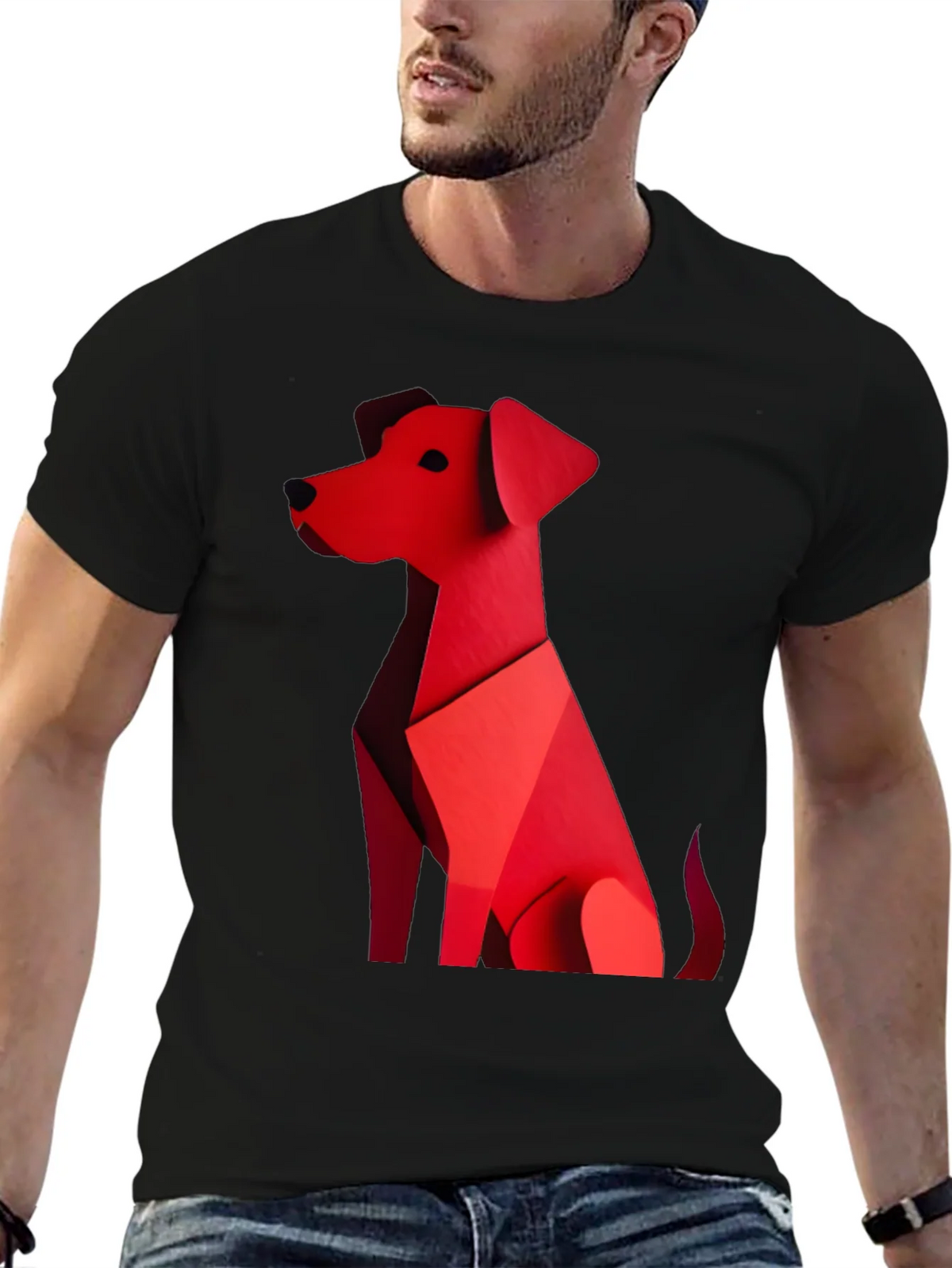 Geometric Dog Graphic Tee - Stylish Casual Wear product image 6