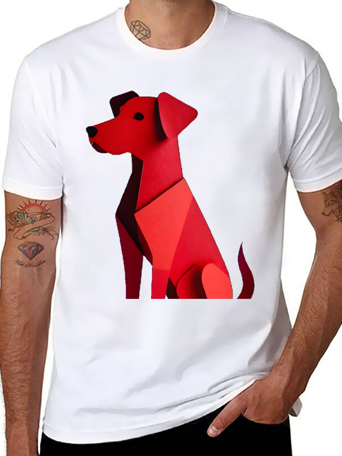 Geometric Dog Graphic Tee - Stylish Casual Wear product image 7