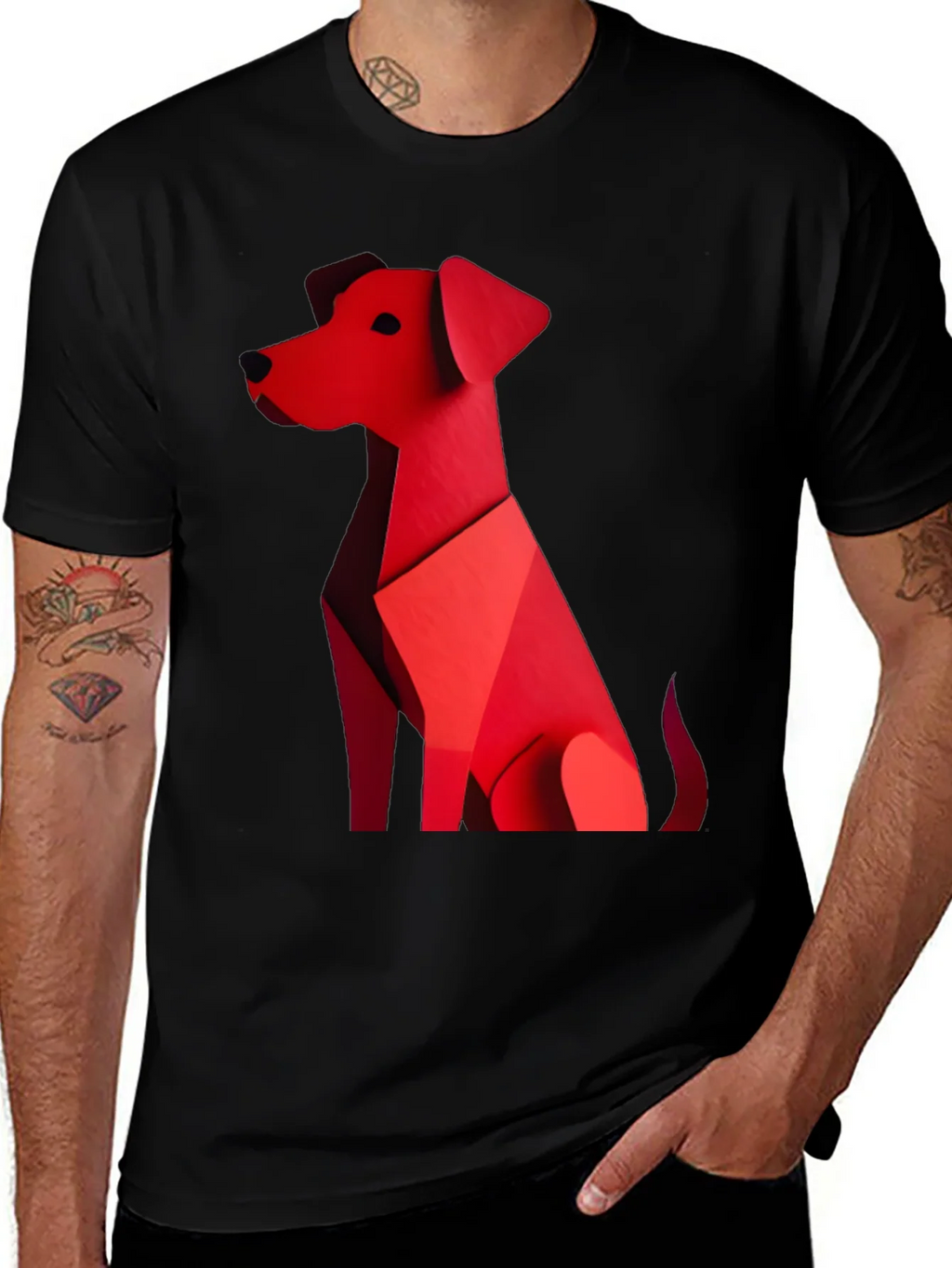 Geometric Dog Graphic Tee - Stylish Casual Wear product image 1