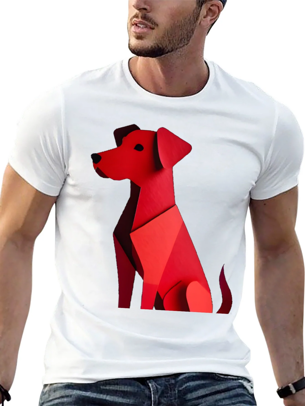 Geometric Dog Graphic Tee - Stylish Casual Wear product image 12