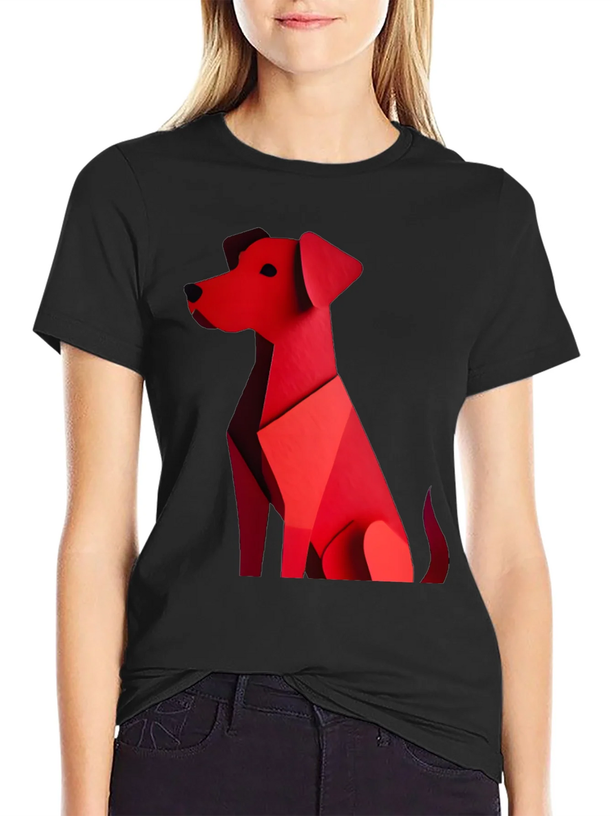 Geometric Dog Graphic Tee - Stylish Casual Wear product image 2