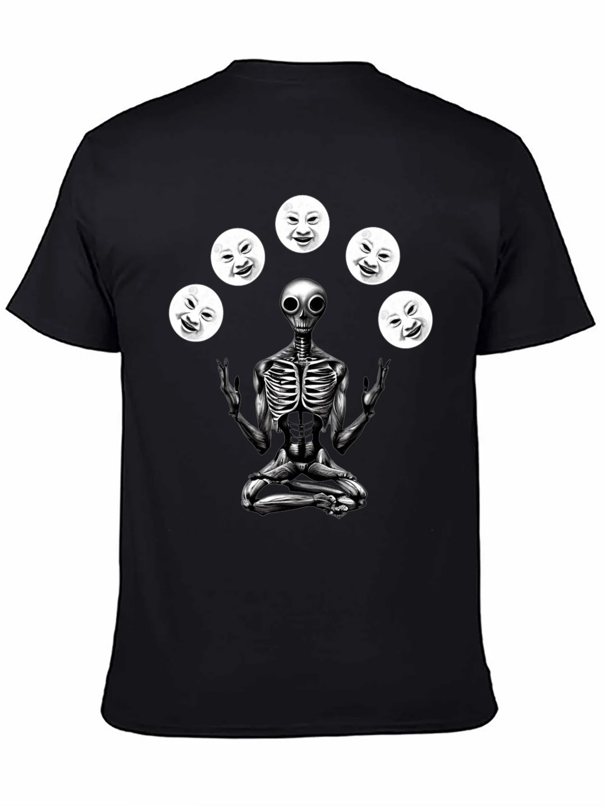 Alien Juggling Moon Faces Graphic T-Shirt product image 4