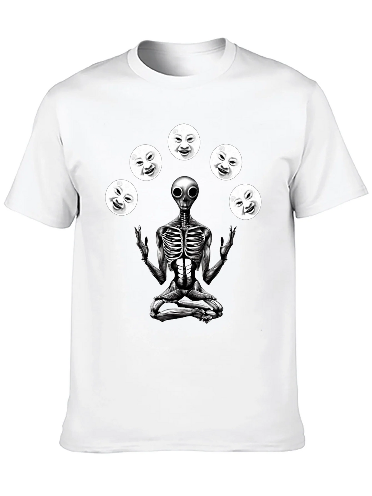 Alien Juggling Moon Faces Graphic T-Shirt product image 9