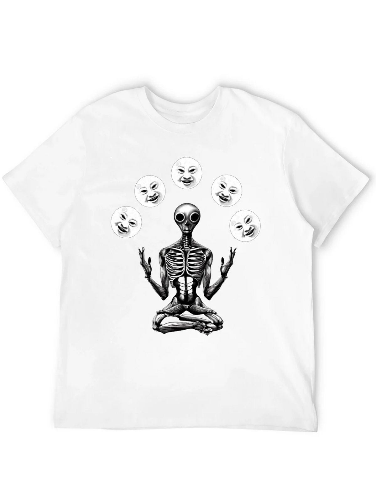 Alien Juggling Moon Faces Graphic T-Shirt product image 11