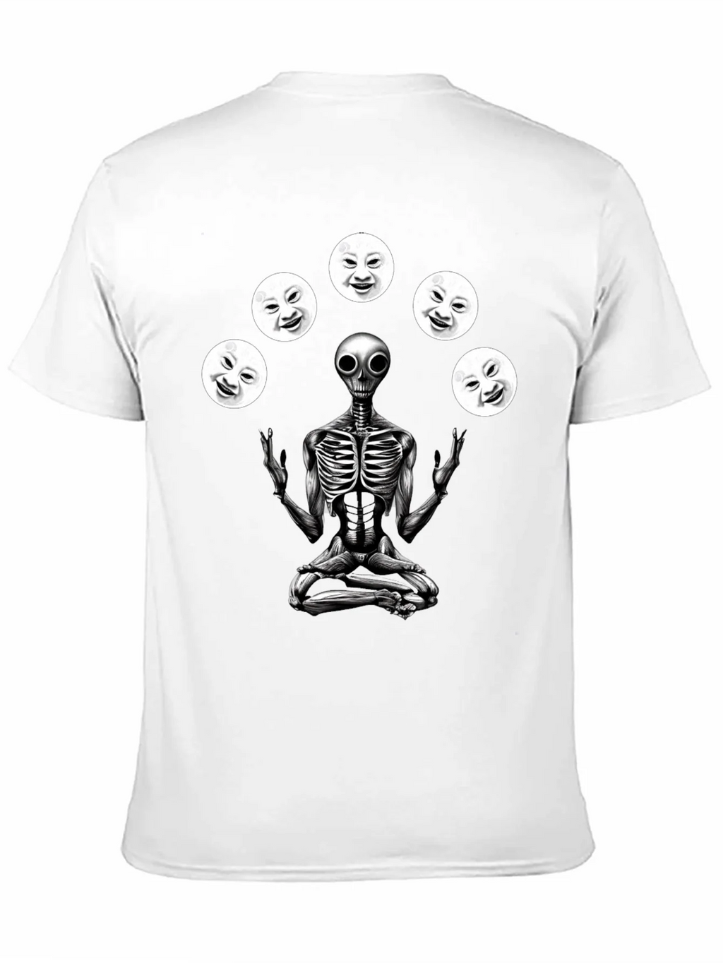 Alien Juggling Moon Faces Graphic T-Shirt product image 10
