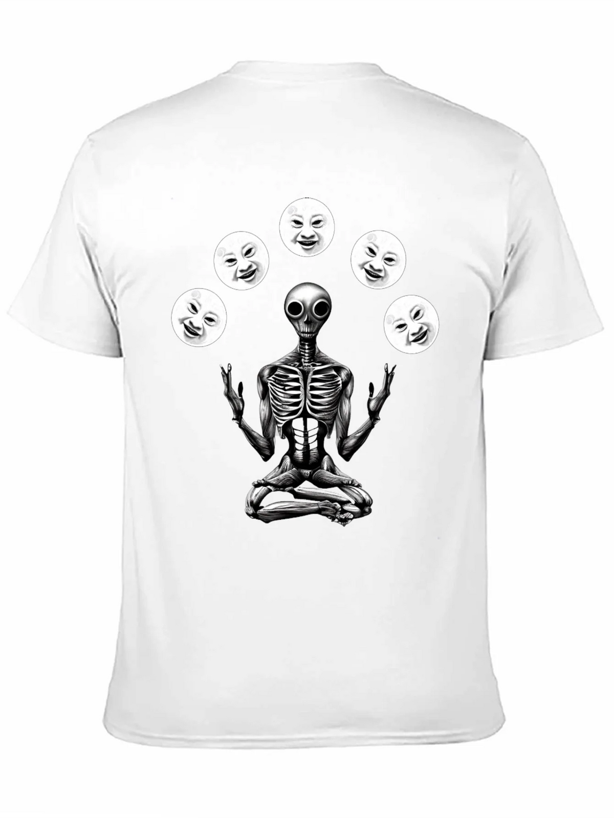 Alien Juggling Moon Faces Graphic T-Shirt product image 10