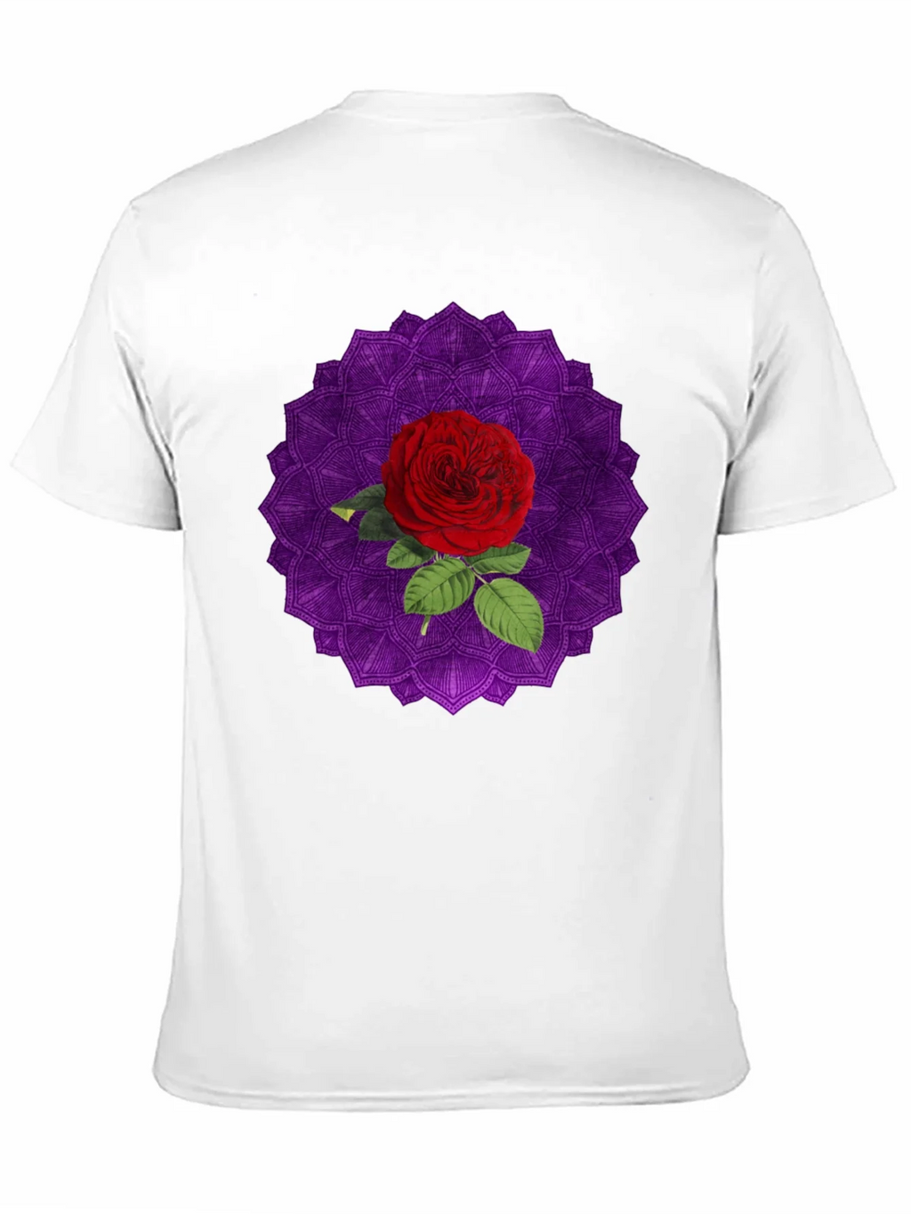 Rose Mandala Graphic Black T-Shirt product image 10