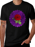 Rose Mandala Graphic Black T-Shirt product image 1