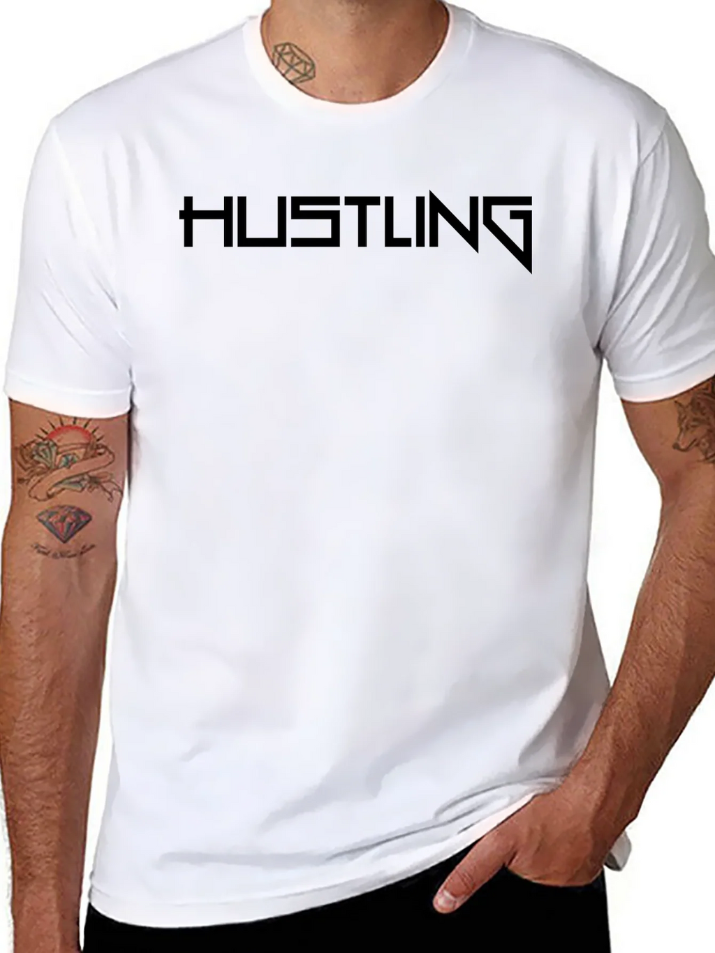 Hustling Black Graphic T-Shirt product image 7