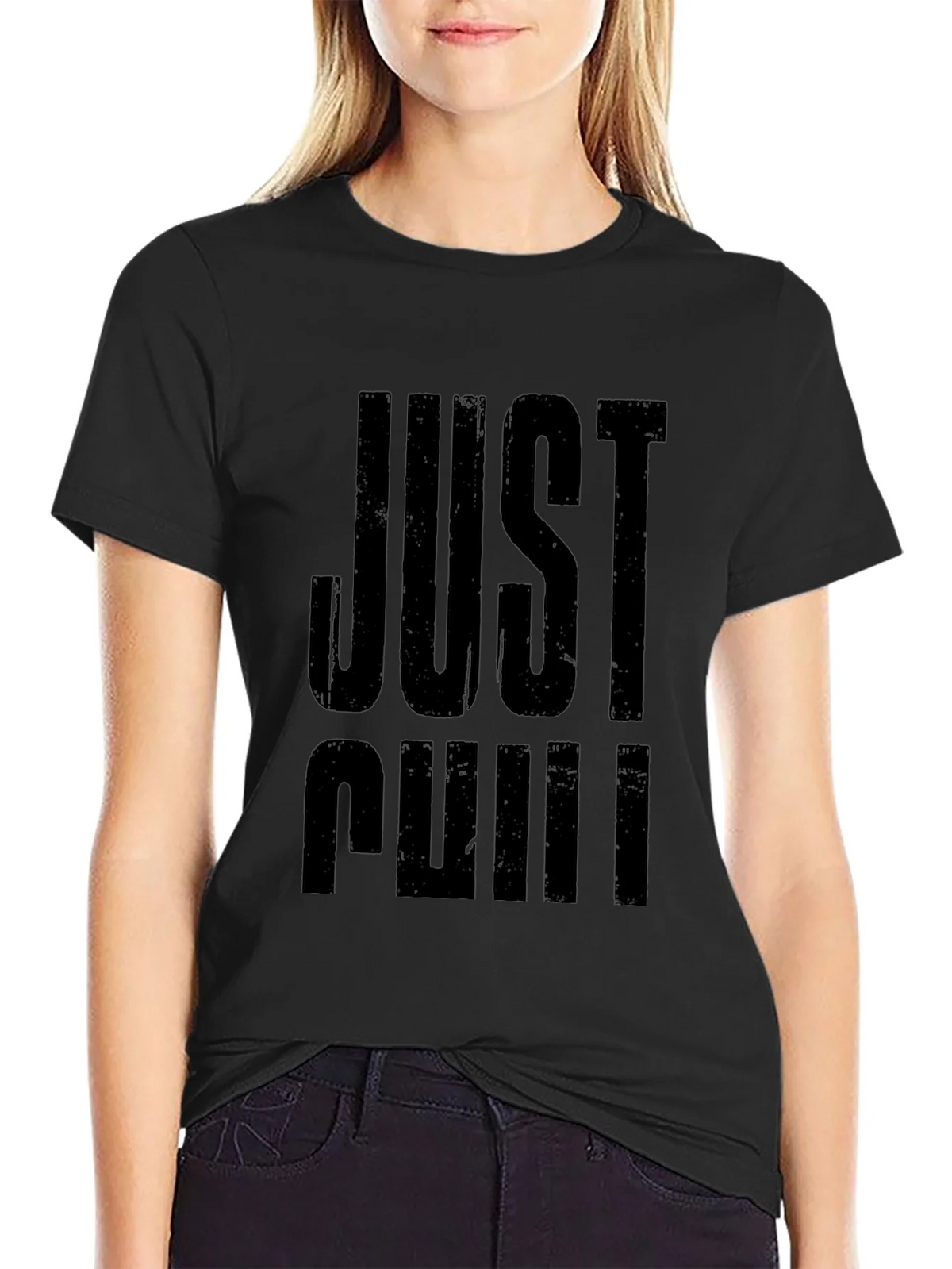 Just Chill Black Graphic Tee - Relaxed Fit product image 2