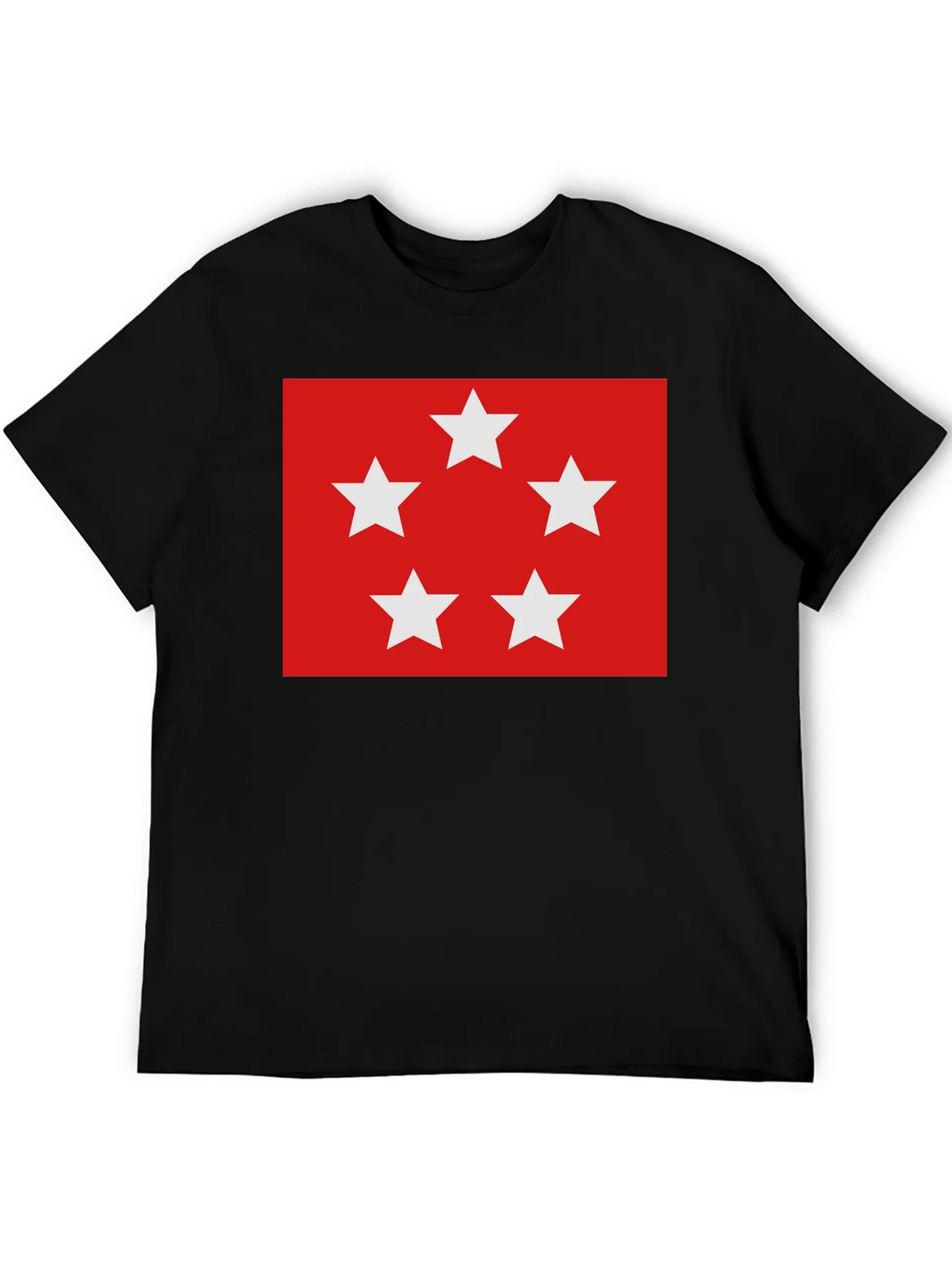 Red Five Star T-Shirt - Soft Cotton Blend Casual Wear product image 5