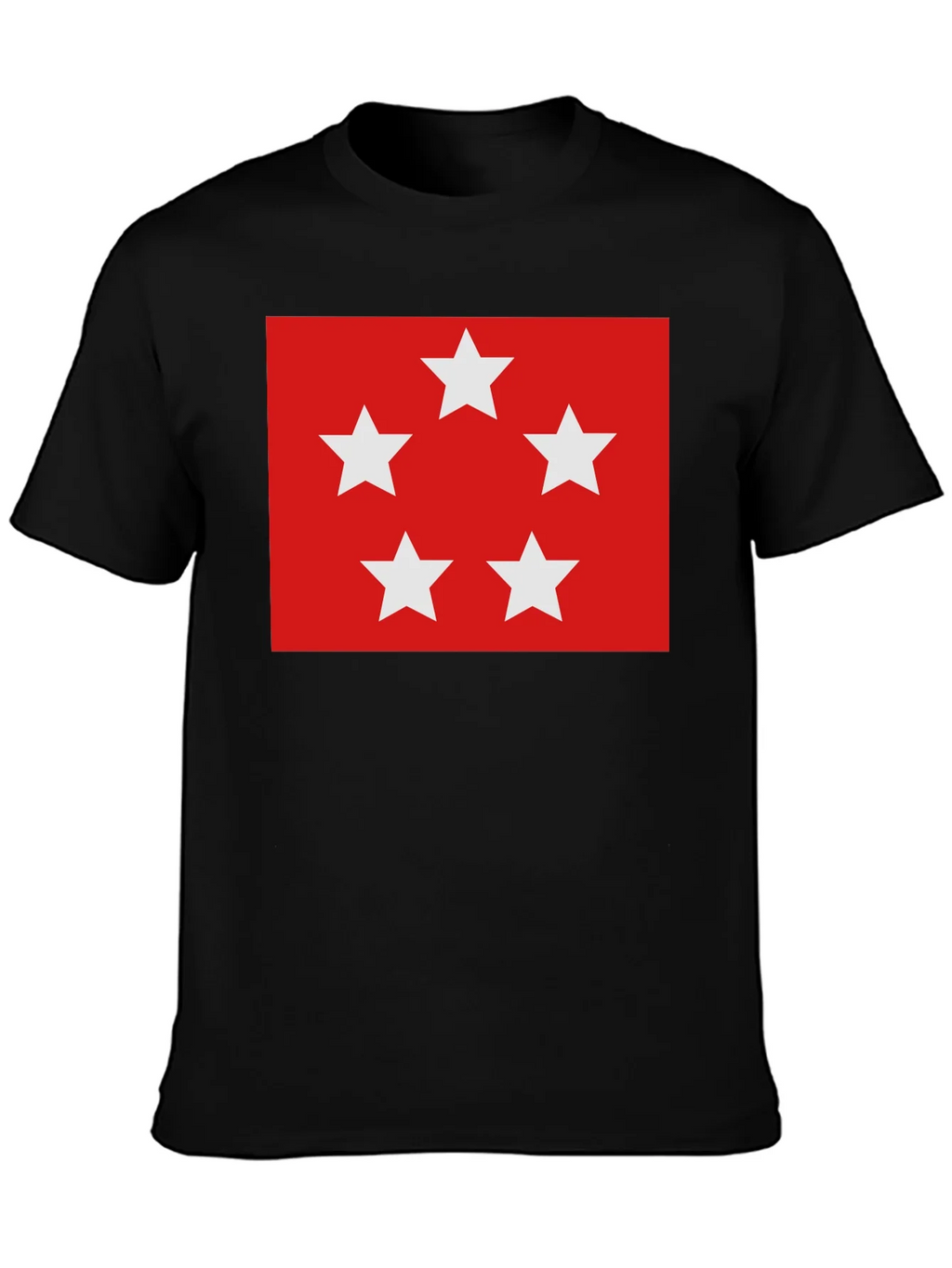 Red Five Star T-Shirt - Soft Cotton Blend Casual Wear product image 3