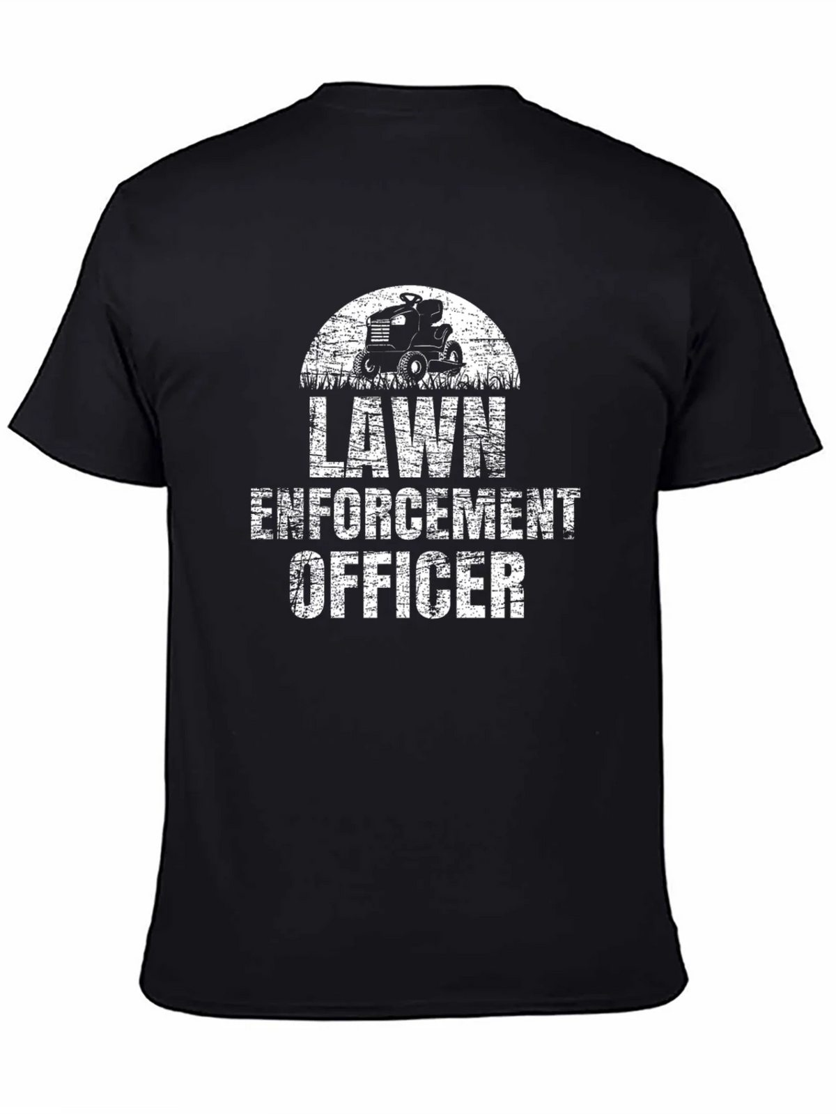 Lawn Enforcement Officer Black Graphic T-Shirt product image 4