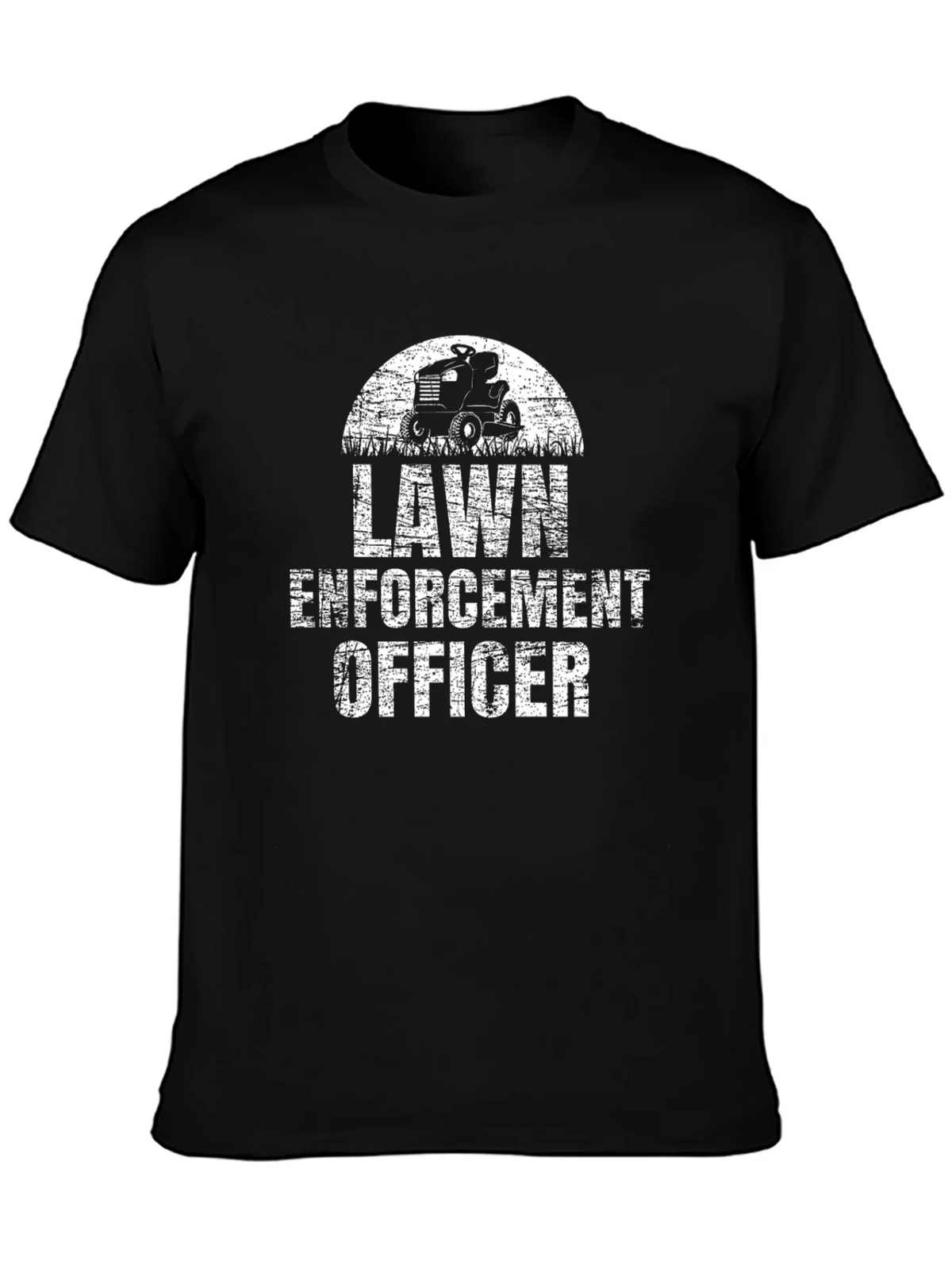 Lawn Enforcement Officer Black Graphic T-Shirt product image 3