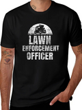 Lawn Enforcement Officer Black Graphic T-Shirt product image 1